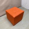 Taburete de Cuero Negro Ft Bolsa Suave Blanca Taburete de Cuadros Pequeños Taburete Bajo Probador de Puerta Taburete para Cambiarse los Zapatos Individual Sala de Estar Más Almohadilla