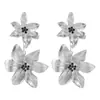 E14059 Estilo de Moda Transfronteiriço Tendência Za Design de Flores Brilhantes Brincos de Alta Qualidade Brincos Versáteis Simples Brincos Femininos
