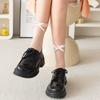 Calcetines de Seda de Cristal para Mujer, Primavera y Verano, Delgados tipo Carnet, Ligeros, Transpirables, Combinan con Todo, Lindo Moño, Calcetines de Caña Media