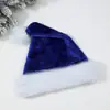 Suministros para fiesta de Navidad: gorros de Navidad engrosados, gorros de Navidad de felpa corta, decoraciones largas de felpa, venta al por mayor transfronteriza