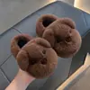 Pantuflas de algodón para niños para invierno, cálidas y de felpa, engrosadas, adecuadas para niños y niñas, a juego padre-hijo, para niños mayores y pequeños, con talón cubierto, zapatos de algodón para el hogar