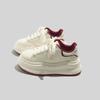 Zapatillas Blancas de Suela Gruesa Beier para Mujer, Ligeras y Cómodas, Nuevo Modelo Primavera 2026, Zapatos Casuales de Cuero que Aumentan la Altura