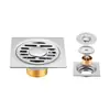 Ralo de piso de grande capacidade em aço inoxidável, espessado e à prova de odores, para banheiros, boxes de chuveiro, máquinas de lavar, com ralo de piso de cobre autovedante, à prova de insetos para uso doméstico