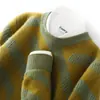 Nuevo suéter de punto de lana para hombre, engrosado y cálido para invierno, suéter de cachemira con cuello redondo, moderno, casual, suéter holgado para hombre