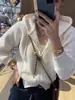 Casaco Suéter com Capuz Vermelho Feminino Outono/Inverno 2024 Coreano Solto Curto Zíper Duplo Celebridade Cyber Cardigan de Tricô Top