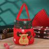 Navidad Creativa Bolsa de Manzana en Inglés Dibujos Animados Anciano Muñeco de Nieve Regalo para Niños Bolsa de Dulces Felpa Bolso de Mano Rojo