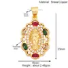 K63 Joyería Cobre Puro Microincrustado con Circonita de Colores Perla Colgante de Cruz Colgante Colgante Pequeño