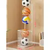 Suporte de armazenamento de basquete doméstico simples para futebol e vôlei, cesta de armazenamento para jogos de bola infantil