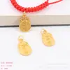 Aleación de zinc chapada en oro paso a paso accesorios de pulsera DIY accesorios de collar con colgante de dinero de la suerte al por mayor