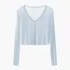 Cárdigan corto de seda de hielo 2026, prenda exterior de verano, suéter fino de punto para mujer, chal para combinar con un vestido camisola, chaqueta pequeña