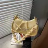 Bolso Transfronterizo para Mujer Rosa con Perlas Bolso de Hombro Verano 2026 Nuevo Diseño de Nicho Bolso Cruzado de Hombro Plegado