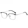 Gafas de Moda de Alta Gama para Hombre Tendencia Montura Tr90 Metal Versátil Gafas con Filtro de Luz Azul Montura Completa para Mujer