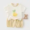 Conjunto de Bebé Jingqi Ropa de Verano Estilo Nuevo Camiseta de Manga Corta Pantalones Pijama Ropa de Verano Elegante Linda Ropa para Niños