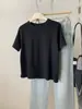 Camiseta feminina de algodão escovado, manga curta, gola redonda, cor sólida simples, estilo coreano, modelo básico outono 2026, modeladora e versátil