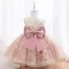 Processamento de Verão Personalizado Vestido Preto de Manga Curta para Menina Roupas Princesa Europeia e Americana Algodão Pronto para Todas as Estações