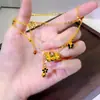 Novo Estilo Corrente de Clavícula Elegante Feminina Esmalte Cola Franja Fechadura Bolsa Pingente Colar Ouro de Areia Antigo Estilo Palácio