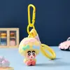 Llavero Colgante de Gatito Negro Flocado Lindo, Figura de Gato de Moda, Llavero para Mochila, Regalo de Máquina de Peluches