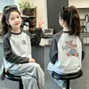 Camiseta Base de Cuello Redondo para Niñas 2026 Nuevo Estilo Ropa Interior para Niños Medianos y Mayores Polar por Ambos Lados Ropa Otoño/Invierno Bloque de Color Manga Larga Tendencia
