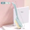 Escova de sapatos de cerdas macias para uso doméstico, suave com os sapatos, especializada na limpeza de roupas, escova pequena com cabo longo para lavar sapatos
