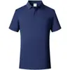 Ropa de Trabajo Personalizada Color Sólido Liso Solona Camisa Polo Ropa de Grupo Personalizada Cuello Solapa Manga Corta Logo Bordado Estampado Hombre