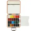 Set de acuarelas sólidas de 24 colores Xuan Qing, set de acuarela portátil para viajes y bocetos