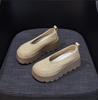 Sapatos Birkenstock para Mulheres 2026 Novo Modelo Big-Toe Feio-Bonito Casual Moda Versátil Bico Redondo Sola Grossa Slip-On Sapatos de Pai para Mulheres
