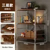 Suporte de bagagem, prateleira de armazenamento multifuncional de chão para casa, prateleira multicamadas estilo japonês para sala de estar ou varanda, prateleira de exibição ajustável