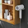 Estante para Secadora de Cabello de Baño Estante de Almacenamiento para Secadora de Cabello sin Taladro Estante Colgante Estante de Almacenamiento para Secadora de Cabello de Hierro Soporte de Pared