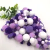 Pompones de Color Degradado de Alta Elasticidad, Bolas de Felpa de Tamaños Mixtos para Manualidades de Bricolaje para Niños, Educación Temprana, Personalizable por el Fabricante