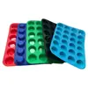 Molde de bolo de silicone poroso para muffin, 24 peças, bandeja de assar, forma de copo de ovo, grau alimentício, resistência a altas temperaturas