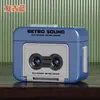 Llavero de Grabadora Creativa Reproductor Retro Radio Colgante Portátil Juguete Peculiar para Aliviar el Estrés