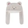 Gorro de Peluche de Oso de Dibujos Animados Otoño e Invierno Estudiante Ciclismo Engrosado Cortavientos Protección para Orejas Cálido Gorro Lei Feng Gorro con Bufanda Todo en Uno