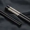 Palillos de Aleación de Alta Gama Shuangshihui para Uso Comercial, Palillos de Hotel, Resistentes a Altas Temperaturas, Un Par de Palillos por Persona, Vajilla de Regalo para el Hogar