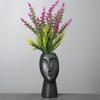 Nuevo suministro de comercio electrónico transfronterizo, creativo, cuerpo humano, flor de cerámica, escritorio, pintado a mano, accesorios para el hogar, flores, jarrón de flores secas