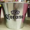 Cubeta de hielo creativa de hierro galvanizado, de moda, diseñada para bares y KTVs, cubeta de hielo para cerveza, cubeta de hielo de peltre, disponible en cuatro colores con diseños impresos
