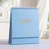 Calendario 2027: Adorno de Escritorio Minimalista, Estilo Morandi, Fresco y Creativo, Planificador de Oficina y Rastreador de Tareas Diarias