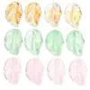 Novo 28mm Cristal Imitação Vidro Folhas Cor Gradiente Folhas Feito à Mão DIY Presilha Pingente Acessórios de Joias Atacado