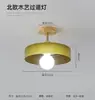 Comprar luces de pasillo estilo crema, luces de pasillo, lámparas de techo de madera natural japonesa, hierro grande antiguo para entrada