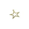 Acessórios para Joias DIY Cor Dourado Claro Banhado a Cobre com Retenção de Cor Natação Pingente de Brinco Estrela de Cinco Pontas Vazada Formato de Estrela Brilhante