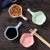 Plato multiusos para salsa, vinagre y condimentos de cocina, plato con asa para condimentos de paja de trigo, plato pequeño para condimentos de olla caliente, plato para salsas