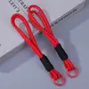 Cordão para celular macaron de duas camadas color block pulseira dopamine de pulso corda trançada artesanal acessório para celular pingente