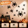 Pegatinas Decorativas de Murciélago Pequeño para Halloween Pegatinas de Araña para Pared Adornos Ambiente para Ventana de Bar Escenografía Accesorios para Fotos