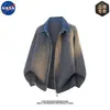 Cardigan de Punto de Alta Calidad con Solapa NASA para Hombre, Chaqueta Suéter, Top de Lujo Ligero para Otoño