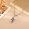 Colar Pingente Dzi de Zircônia Cúbica Esmaltada Nove Olhos Estilo Chinês Moda de Alto Padrão Sorte Bênção Nova Corrente de Clavícula Estilo Chinês