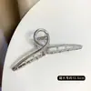 Novo Estilo Coreano Primavera 2025 Presilha Tubarão de Liga Oval Geométrico Presilha de Cabelo Acessórios de Cabelo Femininos Grampo de Cabelo Grande