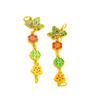 Pulsera de cadena de cola de mariposa con flores de larga duración, accesorios de oro y arena, collar, exquisitos accesorios de oro y arena al por mayor