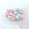 Cuentas Cerámicas de Conejo Lindo Cuentas para Manualidades Cuerda Roja Estilo Chino Pulsera Tejida Colgante Pequeño Joyería Pequeña de Yiwu