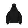 Sudadera con capucha de color claro de moda para hombre, para primavera y otoño 2026, con forro polar, cremallera y diseño de capucha de doble capa