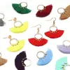 Pendientes de Aro Metálico con Borla de Abanico de Colores Accesorios para el Cabello Accesorios Colgantes Hechos a Mano DIY Colgante para Llave Colgante Pequeño
