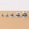 Joyería de Plata S925 Accesorios DIY Plata Tailandesa Antigua Retro Calada Pagoda Florero Versátil Borla de Pulsera Sombrero